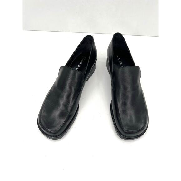 Franco Sarto Bocca women’s slip-on loafer in black leather flats shoes - Picture 3 of 11